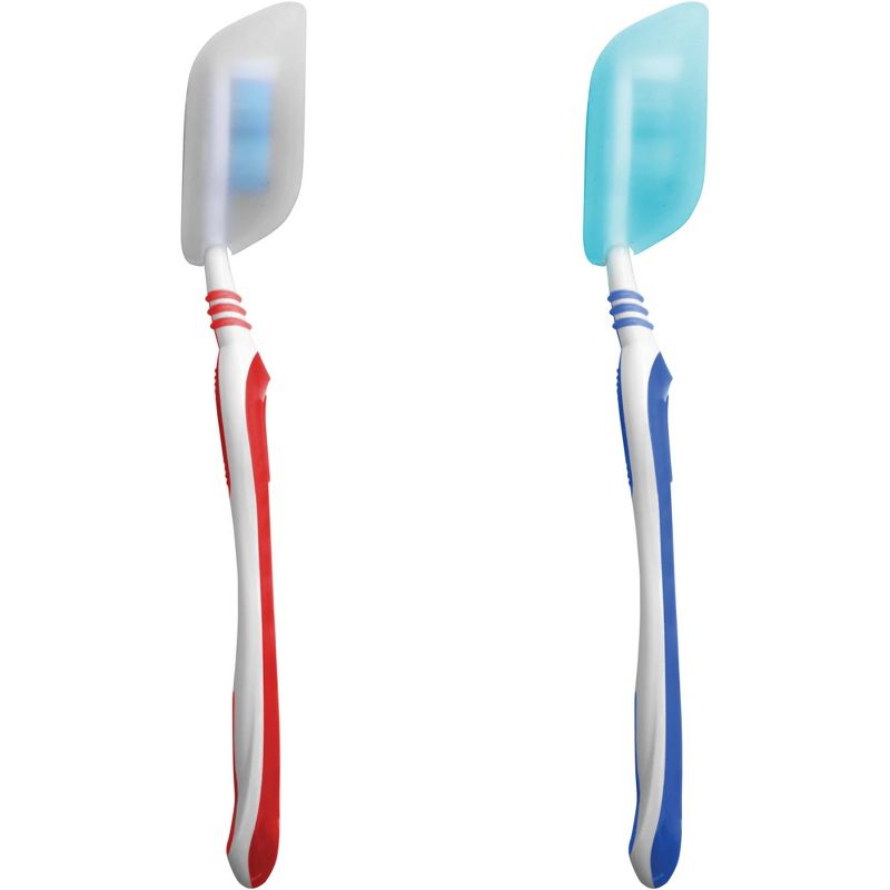 Coghlan's Silicone Toothbrush Cover 2-Pack - Blue/White, 1 of 2