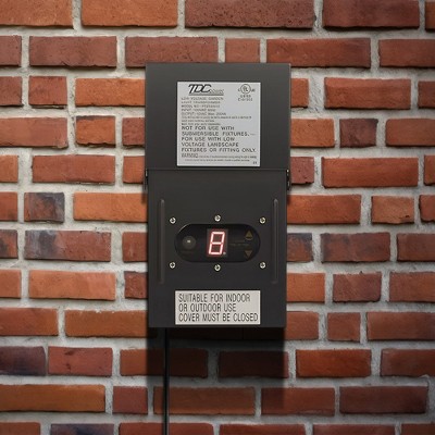 Fusion 300W Black Low Voltage Stake Light Transformer with Timer