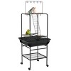 Bird Stand with Wheels and Tray Parrot Play Stand with Perches Ladder Toy Hook and Bowls for Small Parrots Indoor Outdoor Use - LAOTIES - 3 of 4