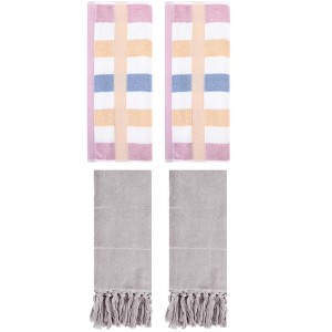 REGALWOVEN 4 Pcs Cotton Bathroom Hand Towels for Home Decoration - 1 of 4