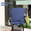 Outdoor Bar Stools Set of 2, 360 Degree Swivel Bar Height Chairs, 26.75" x 29.5" x 48.5" - 4 of 4