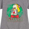 Girls' - Hey Arnold! - Ho Ho Ho Stinkos Graphic Short Sleeve Fleece Dress - 2 of 4