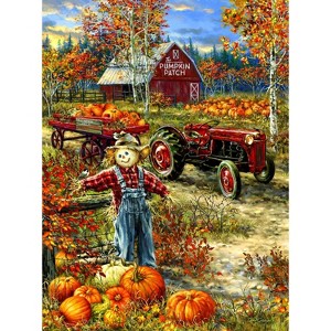 Sunsout The Pumpkin Patch Farm 1000 pc  Halloween Jigsaw Puzzle 57144 - 1 of 4