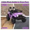 12V Kids Ride-On Truck w/Remote - 3 Speeds (Max 2.5MPH), Dual Motors, LED Lights, Music (Ages 3-8, 61lbs) - 3 of 4