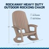 Semco Rockaway Heavy Duty All-Weather Outdoor Patio or Deck Rocking Chair, Black - 2 of 4