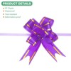 Unique Bargains Plastic Durable Glossy Appearance Waterproof Gift Wrap Satin Pull Bows 100 Count - 2 of 4