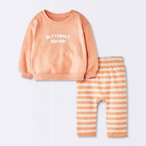 Conjunto de Sudadera y Pantalón de Bebé Calabaza Aplastada - Cloud Island™ Naranja Melón