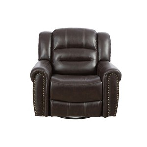 Fontoi Accent Chairs, Adjustable Recliner Chair, Leather Sofa with Soft Cushion for Living Room Bedroom Home Office, Brown, 41"*40"*42" - 1 of 4
