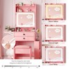 Small Makeup Vanity Set with 3 Adjustable Lighted Mirror, Charging Station & Glass Top - 4 of 4