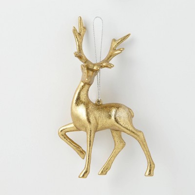 Metallic Deer Christmas Tree Ornament Gold - Wondershop™