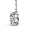 Pompeii3 Certified 4Ct Diamond Oval Solitaire Pendant 14k Gold 18" Womens Chain Lab Created - 2 of 4