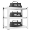 Vynxaria White 31" Utility Storage Shelves - Adjustable 3-Tier Aquarium Stand - 3 of 4