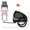 Dog Bike Trailer for Medium Dogs,Pet Bicycle Carrier with Hitch,Quick Release Wheels,Reflectors,Steel Frame-LAOTIES - 2 of 4