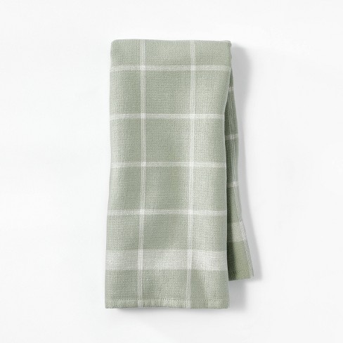 Dual Sided Terry Kitchen Towel Sage Green/cream - Figmint™ : Target