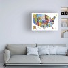 Trademark Fine Art - Design Turnpike License Plate Map USA 2 Matted Framed Art - 2 of 4