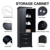 NicBex Tall Bathroom Storage Cabinet with 2/3 Drawers,Freestanding Bathroom Cabinet with Adjustable Shelves,Storage Cabinet for Bathroom,Office - 4 of 4