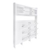 VYNXARIA Tipping Bucket Shoe Cabinet with Storage Shelf,Large Hall Tree with Tempered Glass Doors,Foyer Cabinet with 4 Hooks for Hallway - 3 of 4