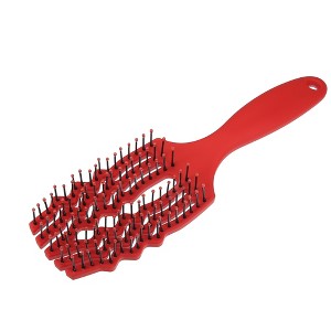 Unique Bargains Tangle Hair Brush Paddle Detangler for All Hair Types Black - 1 of 4