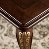 1pc Rectangle Coffee Table Curved Legs Carved Details Design With Gold Highlight Elegant Look Solid Wood Structure - 4 of 4
