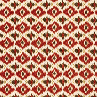 Rustic Red and White Cotton Ikat Throw Blanket