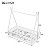 Twin/Full Size Metal Platform Bed with Triangle Structure and Guardrail-ModernLuxe - 3 of 4