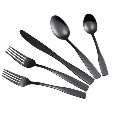 J&V TEXTILES 40-Piece Stainless Steel Flatware Silverware Set for 8