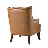 Set of 2 Nikolaus Vegan Leather Armchair with Solid Wood Legs and and Nailhead Trim for Living Room and Bed Room  | ARTFUL LIVING DESIGN - 4 of 4