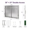 Sersper Stainless Steel Outdoor Access Door - Perfect for Outdoor Kitchens and BBQ Islands - 4 of 4