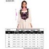 KOJOOIN Women's Vintage Floral Corset Lace-Up Fishbone Print Vest Renaissance pirate costume Black tulip S - 2 of 4