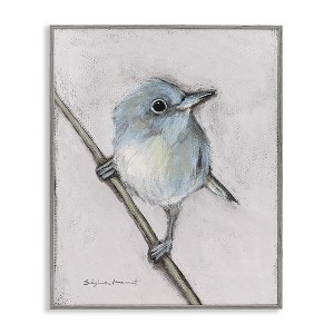 Stupell Industries Wildlife Perched Bird Painting Black Framed Giclee Art - 1 of 4