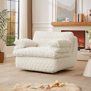 GDFStudio Anastasia Modern 44" Corduroy Upholstered Swivel Single Sofa - 1 of 4