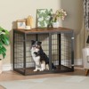 Okak 47IN Industrail Style Dog Crate with 3 Doors, Dog Cage with Strudy Metal Frame, Indoor Dog Kennel for Large and Medium Dogs - 3 of 4