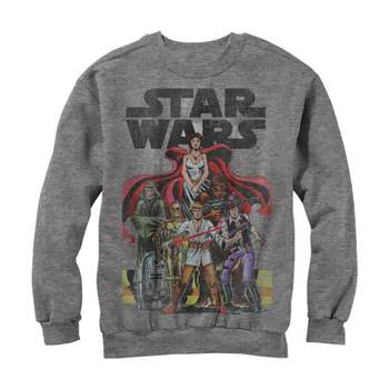 Men\'s Star Wars Charcoal Target May Poster Fourth The - - Heather Sweatshirt Large Classic 