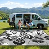 Lahome Monarch Butterfly Outdoor Plastic Straw Rug-Waterproof Reversible Mat for Patio, Backyard, Camping, RV Awning - 4 of 4