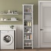 VYNXARIA Elegant Tall Bathroom Floor Storage Cabinet with Adjustable Shelves - 3 of 4