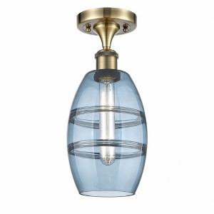 Vaz - 1 Light Semi-Flush Mount In Industrial Style-9.38 Inches Tall and 5.88 Inches Wide - 1 of 1