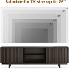 SEVOBAL TV Stands up to 75" TV with Storage Fluted Wood Living Room Media Console Entertainment Center with Cable Management, Brown, 15.7"*63"*20.9" - 2 of 4