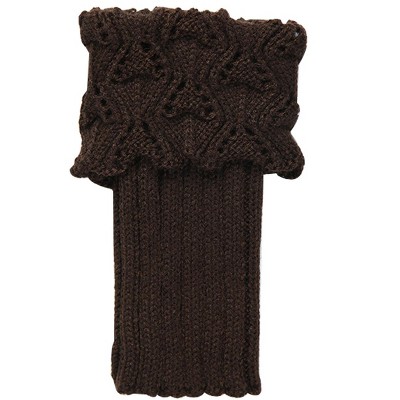 INSPIRE CHIC Women's Knitted Solid Color Warm Knee High Length Ribbed Leg Warmers