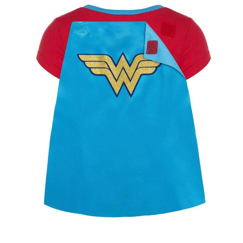 DC Comics Justice League Wonder Woman Costume Graphic T-Shirt and Cape , 2 of 8
