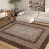 Grey/Blue Washable Runner Rug, Non-Slip Modern Hallway Carpet, Stain Resistant Low Pile Mat for Living Room, Bedroom, Kitchen - 3 of 4