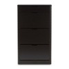 Cayla Modern and Contemporary Wood Shoe Cabinet: Entryway Storage, 12 Pairs - Baxton Studio - 3 of 4