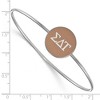 Black Bow Jewelry Sterling Silver Sigma Delta Tau Greek Life Bangle Bracelet 8 Inch - 2 of 3