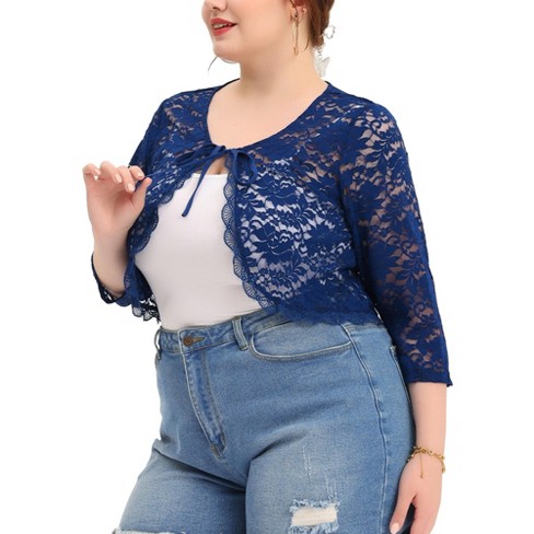 Navy blue clearance lace shrug