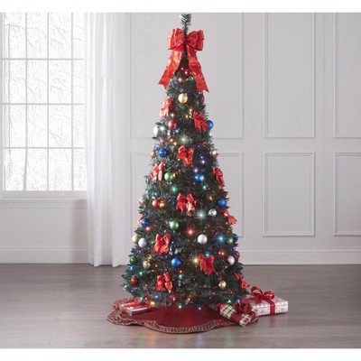 BrylaneHome 6 Ft Fully Decorated Pre-Lit Pop-Up Christmas Tree
