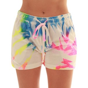 Just Love Women's Loop Terry Tie Dye Shorts - Comfortable and Stylish Loungewear for Summer - 1 of 3