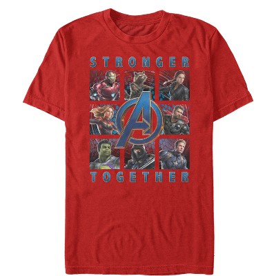 Men's Marvel Avengers: Endgame Stronger Together T-Shirt - Red - Large