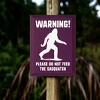 Slickblue Funny Sasquatch Warning Sign, Rustic Knotty Pine, 9x12 Wood Wall Plaque, Multiple Colors - 3 of 3