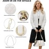 Shoulder Handbag for Women, Soft Quilted Clutch Purse Fashion Crossbody Bag With Pearl Chain - 2 of 4