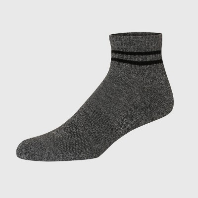 Hanes Premium Men's Peaks Triangle Explorer Ankle Socks 3pk - Gray