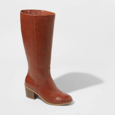 womens cognac tall boots